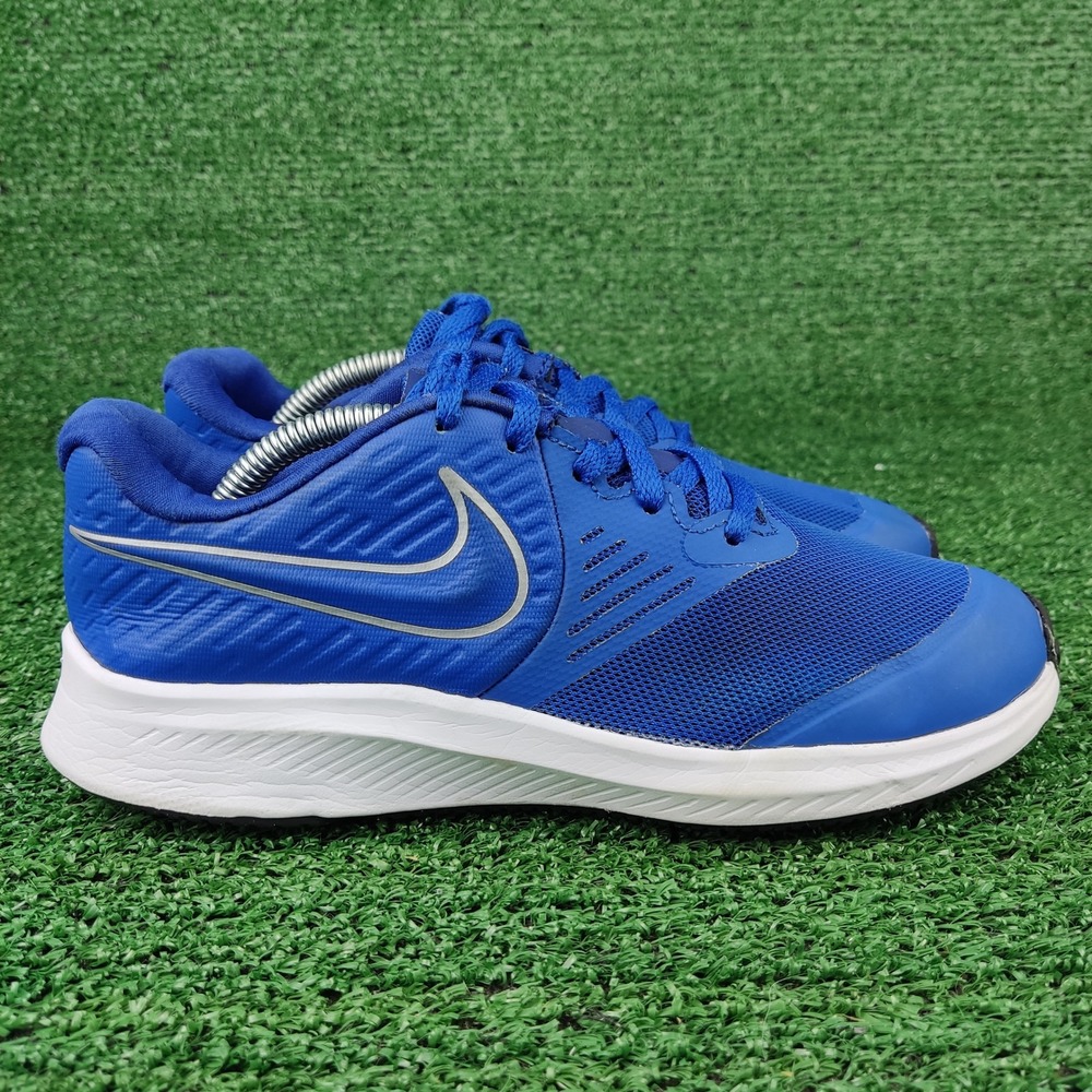 Nike Sneakers Kids 4.5Y Blue Star‎ Runner 2.0 Running Shoes AQ3542-400 Mesh